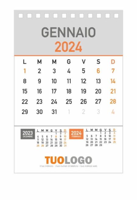 Calendario da scrivania 10x15 - Modello 11 - fronte