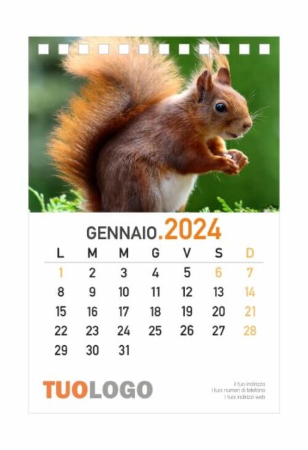 Calendario da scrivania 10x15 - Modello 2