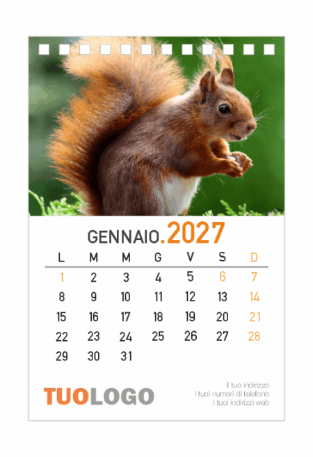 Calendario da scrivania 10x15 - Modello 2
