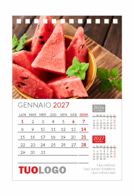 Calendario da scrivania 10x15 - Modello 4