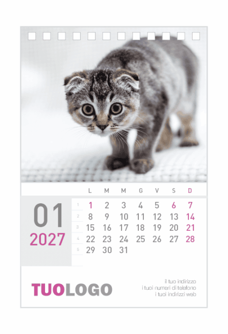 Calendario da scrivania 10x15 - Modello 5