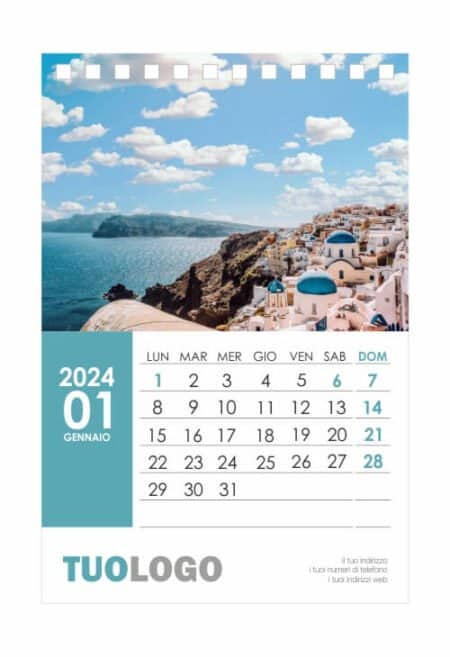Calendario da scrivania 10x15 - Modello 6