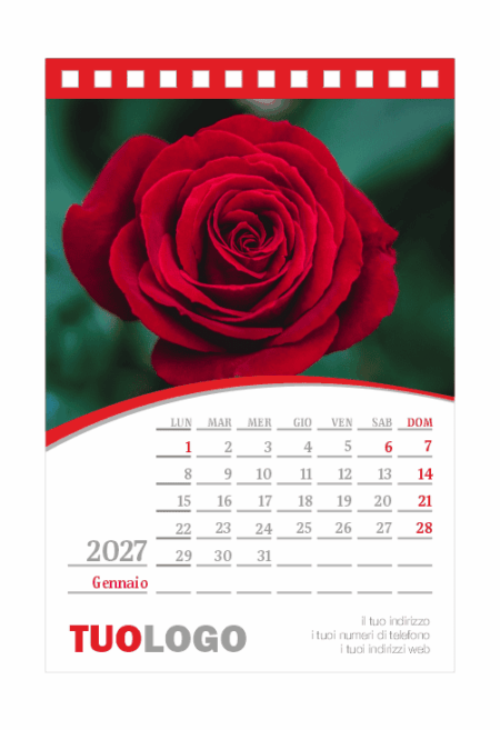 Calendario da scrivania 10x15 - Modello 7 - fronte