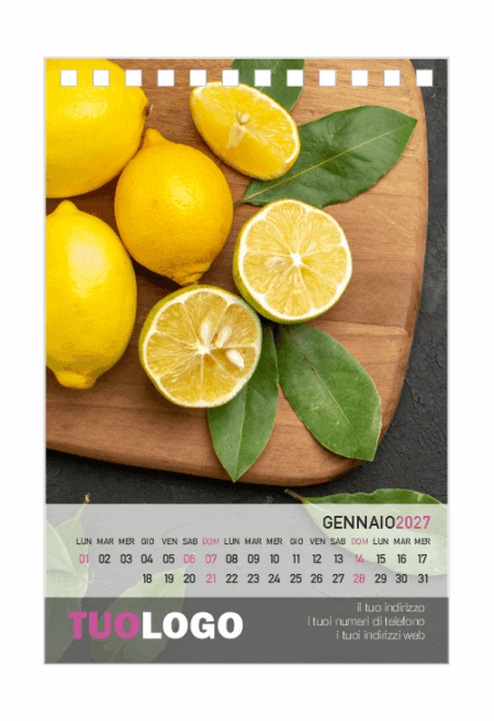Calendario da scrivania 10x15 - Modello 8 - fronte
