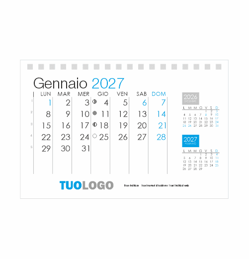 Calendario da scrivania 15x10 - Modello 15