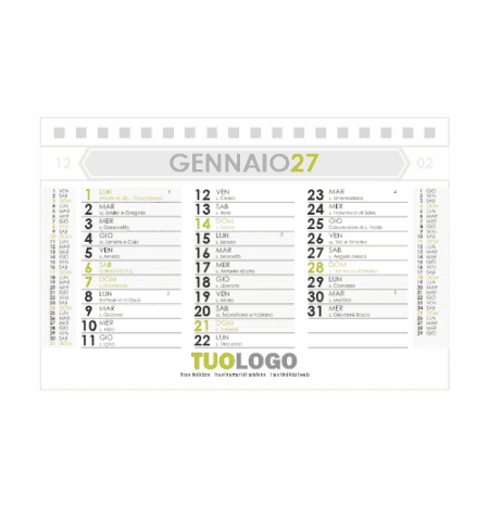 Calendario da scrivania 15x10 - Modello 21