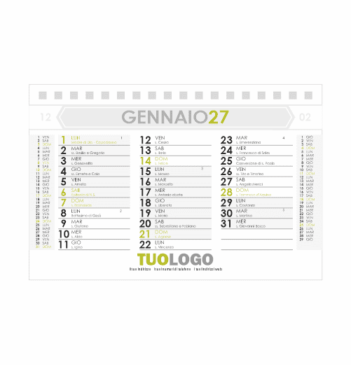 Calendario da scrivania 15x10 - Modello 21