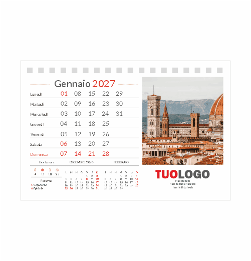 Calendario da scrivania 15x10 - Modello 5