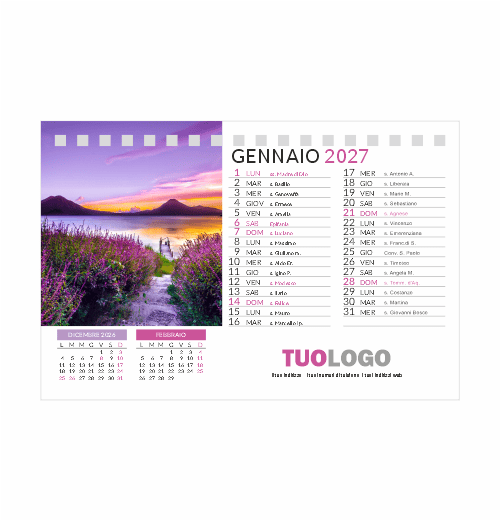 Calendario da scrivania 15x10 - Modello 6