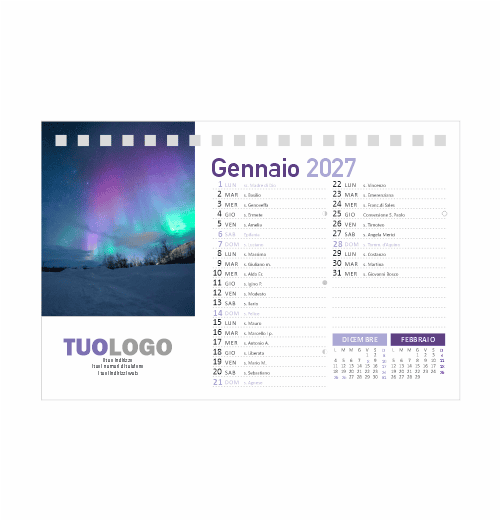 Calendario da scrivania 15x10 - Modello 7