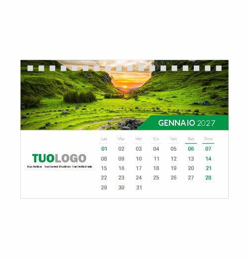 Calendario da scrivania 15x10 - Modello 8