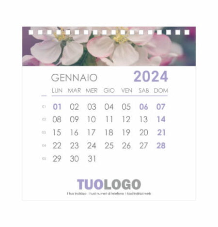 Calendario da scrivania 15x15 - Modello 1