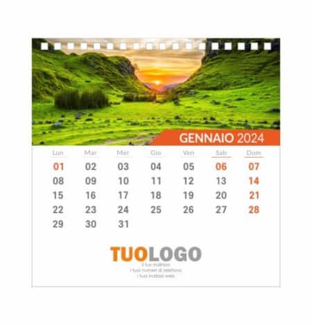 Calendario da scrivania 15x15 - Modello 2