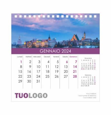 Calendario da scrivania 15x15 - Modello 4