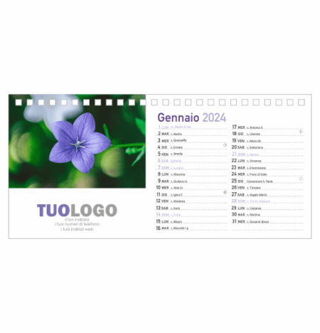 Calendario da scrivania 21x10 - Modello 10