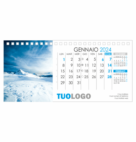 Calendario da scrivania 21x10 - Modello 2