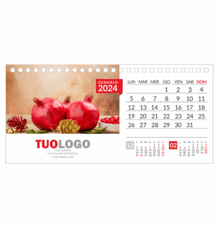 Calendario da scrivania 21x10 - Modello 4