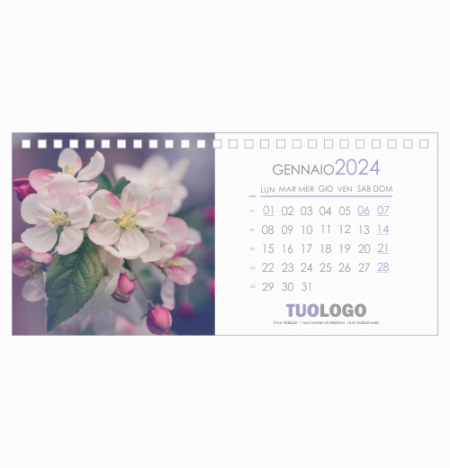 Calendario da scrivania 21x10 - Modello 5