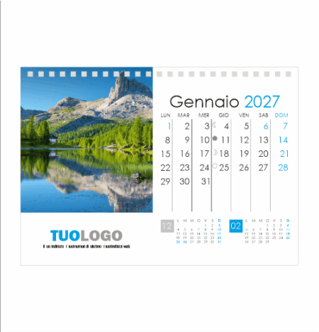 Calendario da scrivania 21x15 - Modello 1