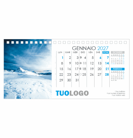 Calendario da scrivania 21x10 - Modello 2