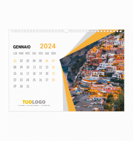 Calendari da muro 13 fogli con spirale - modello 17