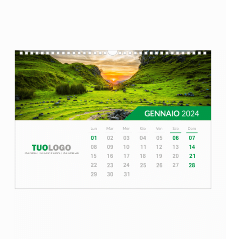 Calendari da muro 13 fogli con spirale - modello 18