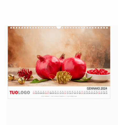 Calendari da muro 13 fogli con spirale - modello 22